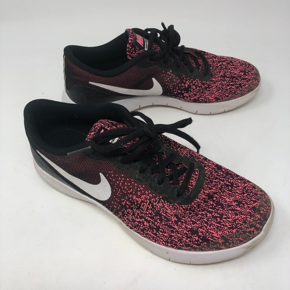 NIKE FLEX Contact Sneakers Size 6Y Youth Running Shoes 917937-001 Pink/black